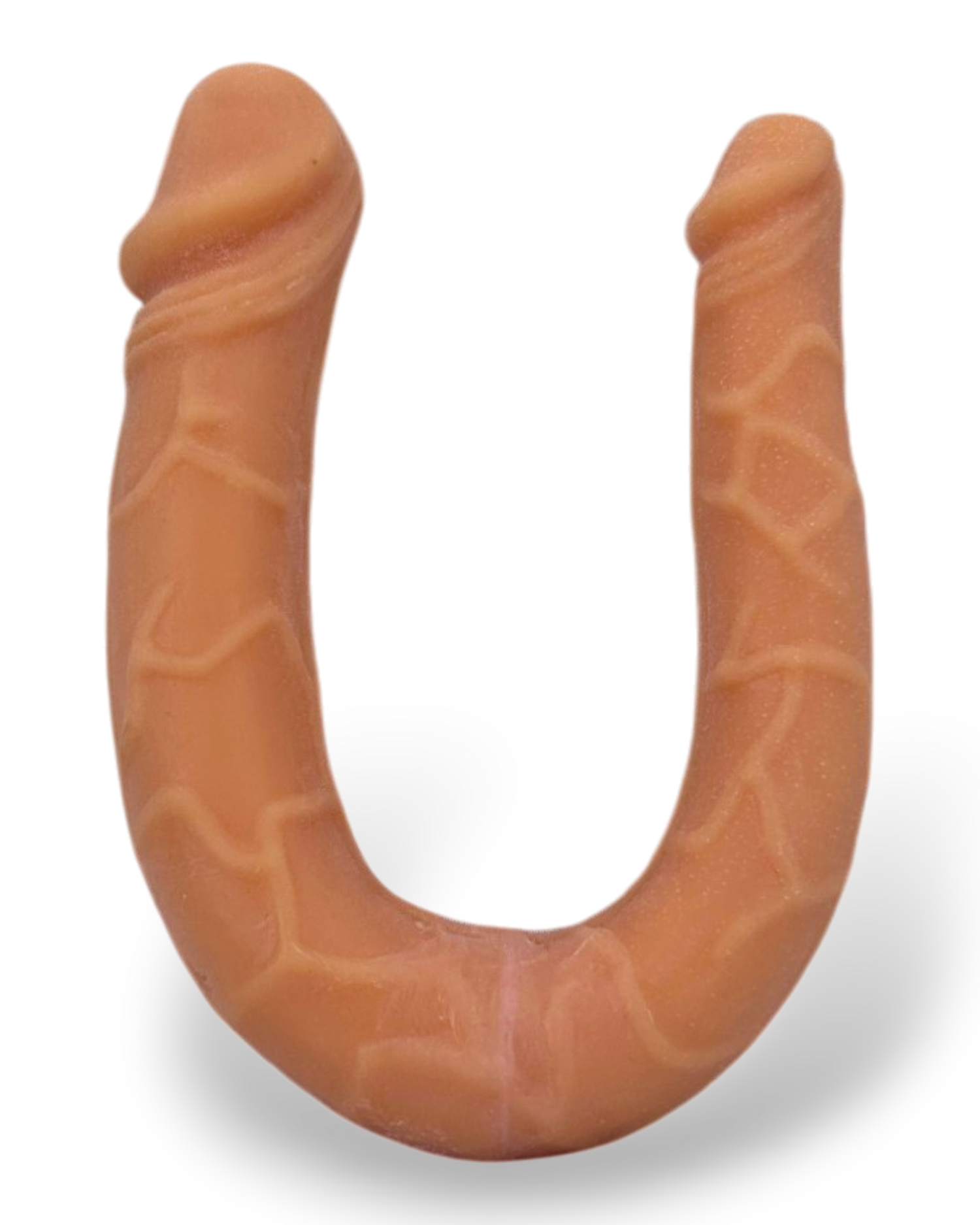 Dildo doble flexible Double Fun color piel, juguete erótico versátil para placer compartido de Glow & Vibe.
