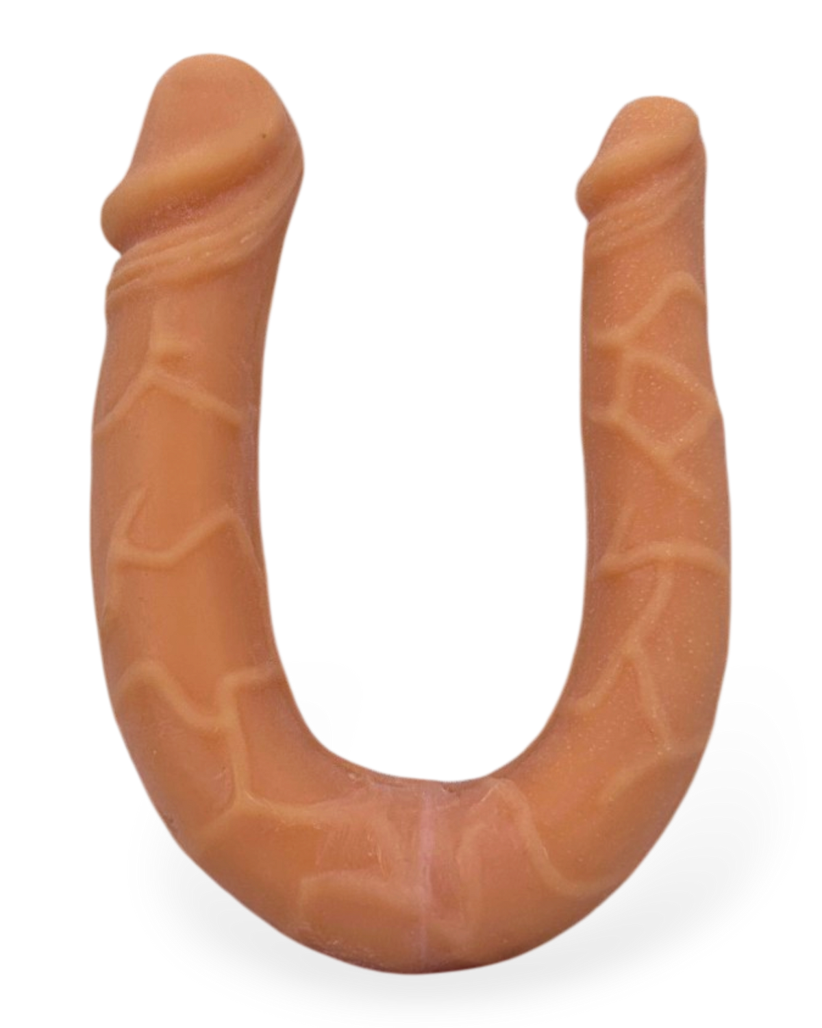 Dildo doble flexible Double Fun color piel, juguete erótico versátil para placer compartido de Glow & Vibe.