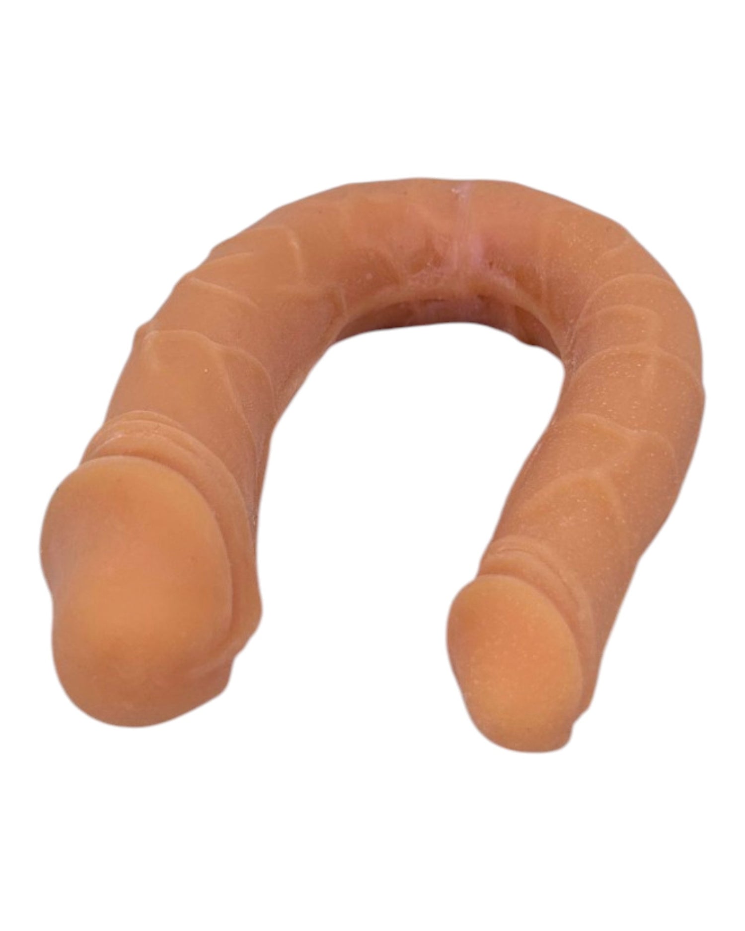Dildo doble flexible Double Fun color piel, juguete erótico versátil para placer compartido de Glow & Vibe.