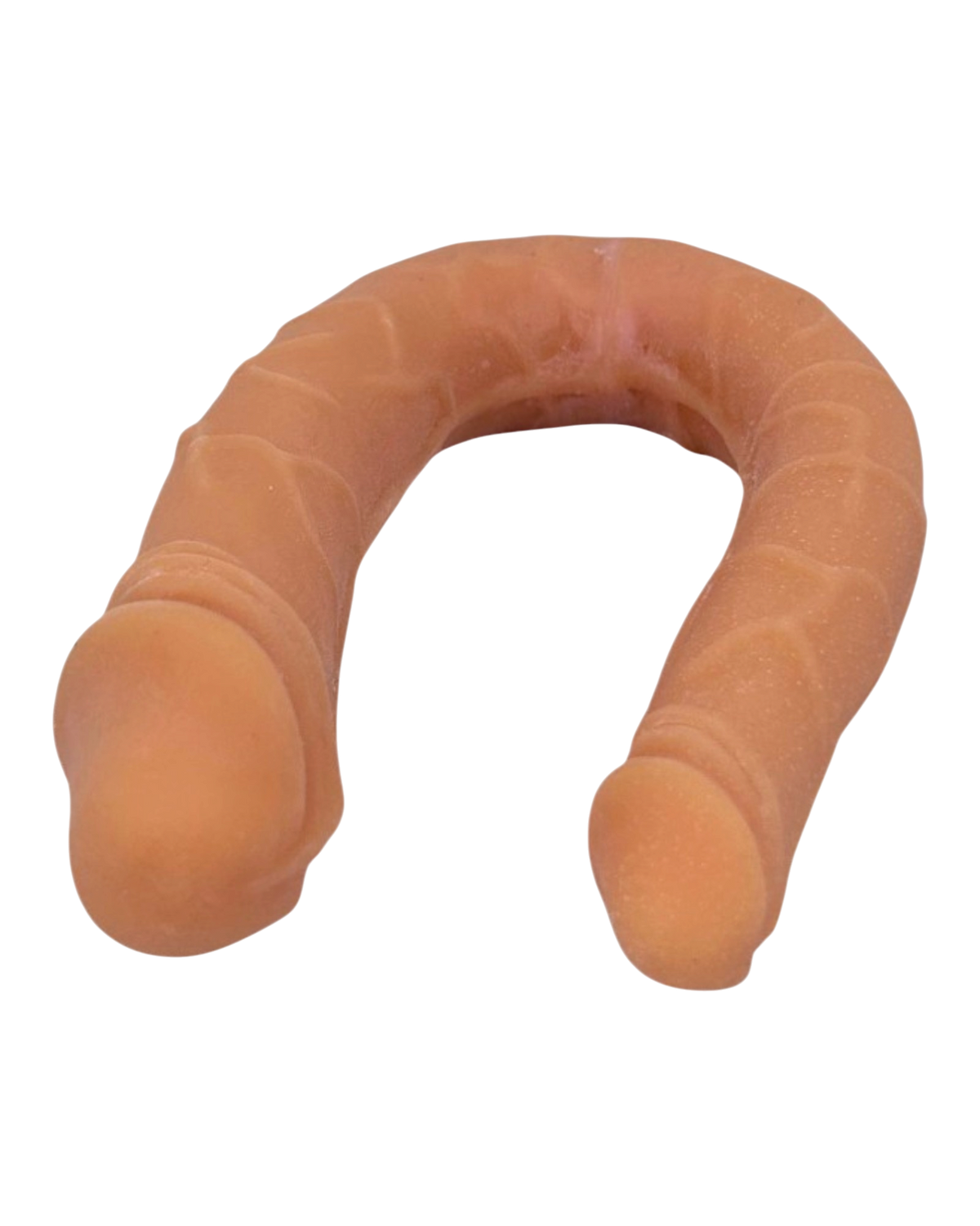 Dildo doble flexible Double Fun color piel, juguete erótico versátil para placer compartido de Glow & Vibe.