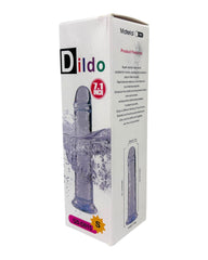 Dildo bicolor de gel Aurora Glow con ventosa, diseño elegante y vibrante inspirado en auroras, marca Glow & Vibe.