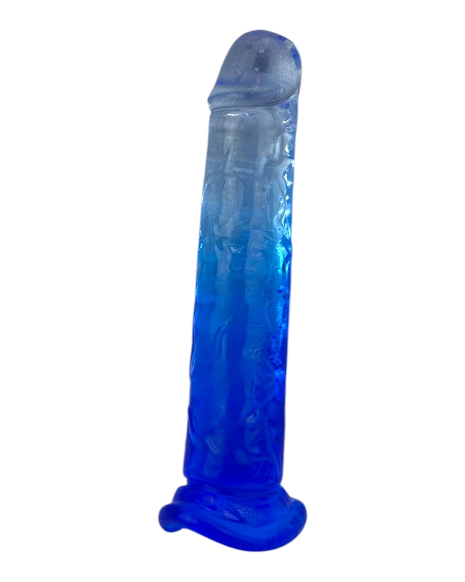 Dildo bicolor de gel Aurora Glow con ventosa, diseño elegante y vibrante inspirado en auroras, marca Glow & Vibe.