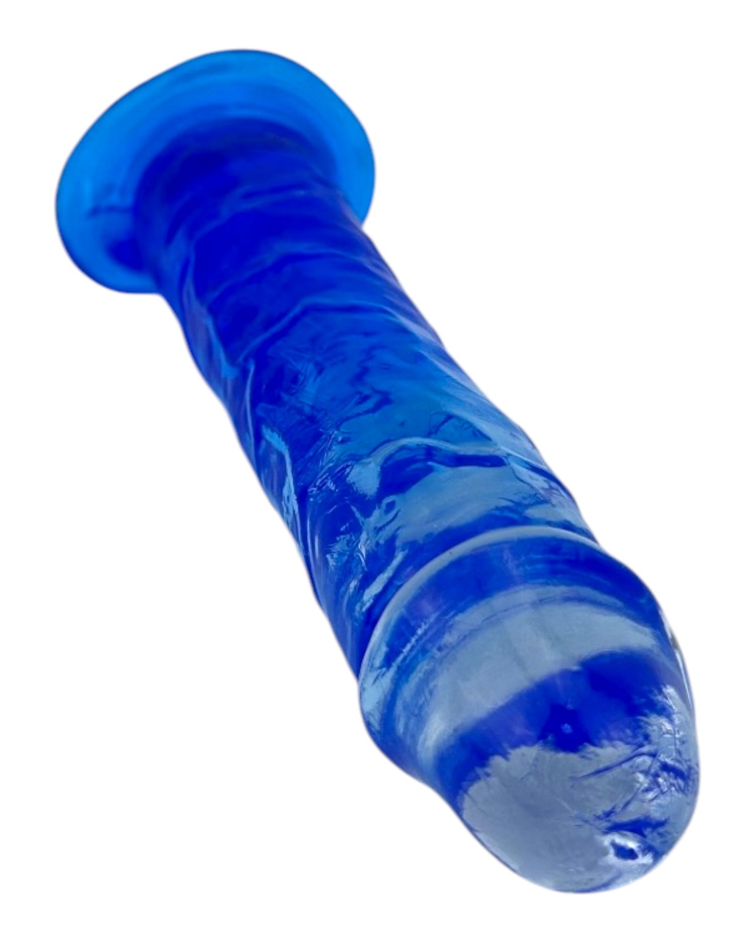 Dildo bicolor de gel Aurora Glow con ventosa, diseño elegante y vibrante inspirado en auroras, marca Glow & Vibe.