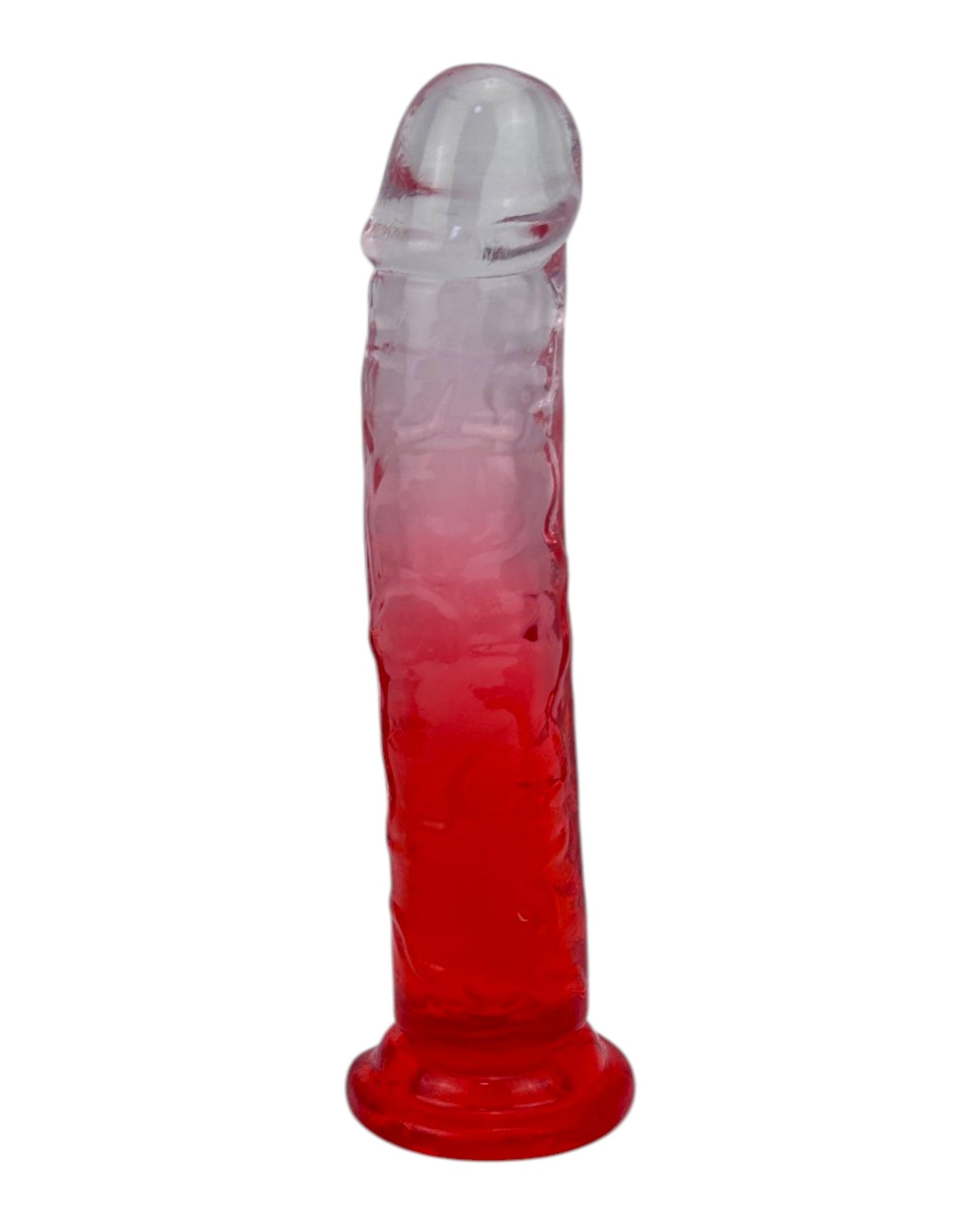 Dildo bicolor de gel Aurora Glow con ventosa, diseño elegante y vibrante inspirado en auroras, marca Glow & Vibe.