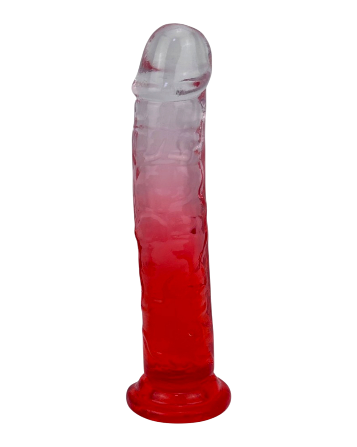 Dildo bicolor de gel Aurora Glow con ventosa, diseño elegante y vibrante inspirado en auroras, marca Glow & Vibe.