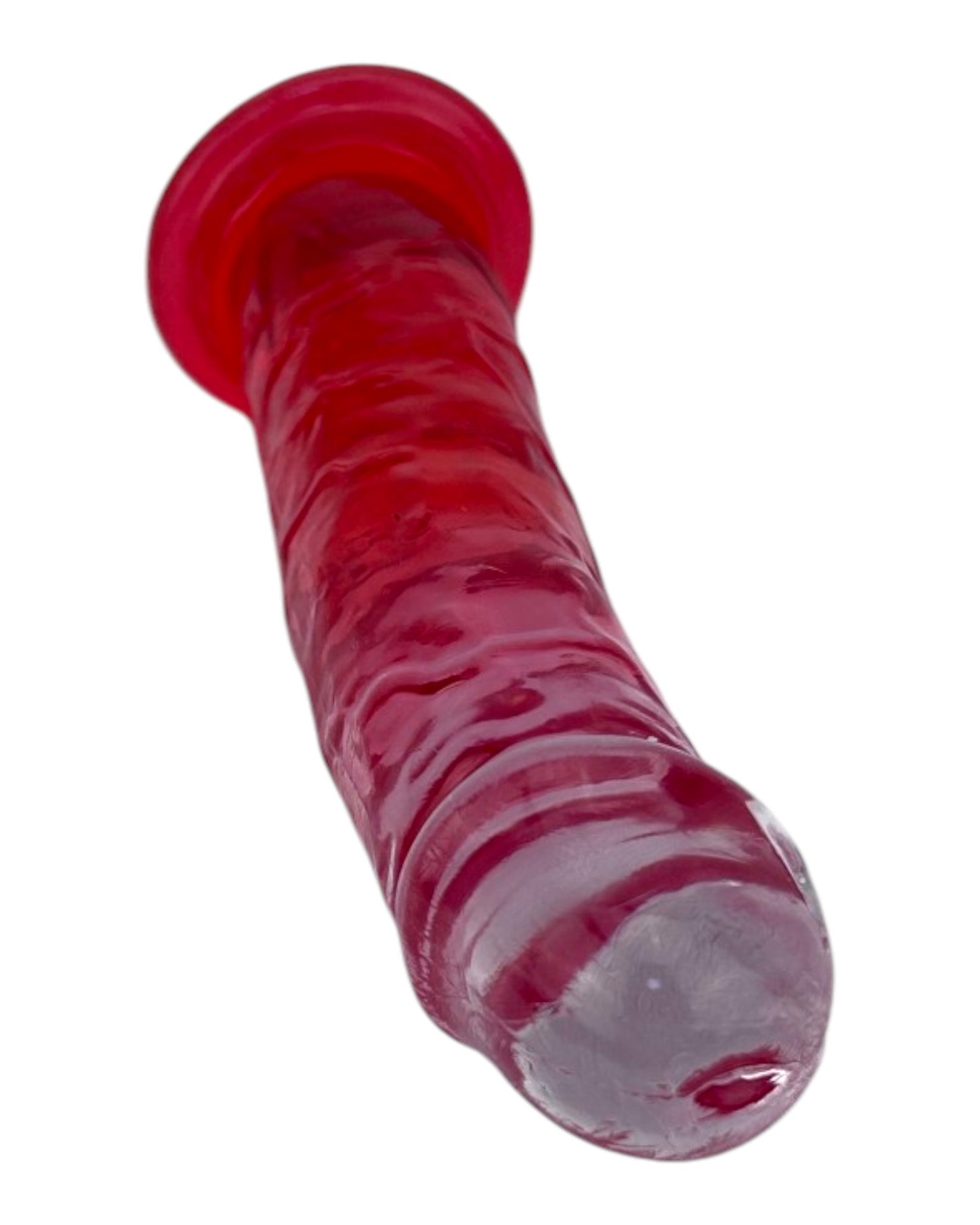 Dildo bicolor de gel Aurora Glow con ventosa, diseño elegante y vibrante inspirado en auroras, marca Glow & Vibe.