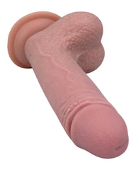 Dildo realista Real Slide con ventosa, textura de piel deslizante y flexible, marca Glow & Vibe.
