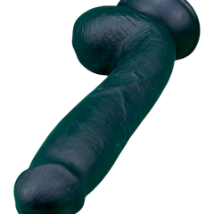 Dildo extra grande Max King Magic Flesh con testículos y ventosa, diseño ultra realista XXL, marca Glow & Vibe.