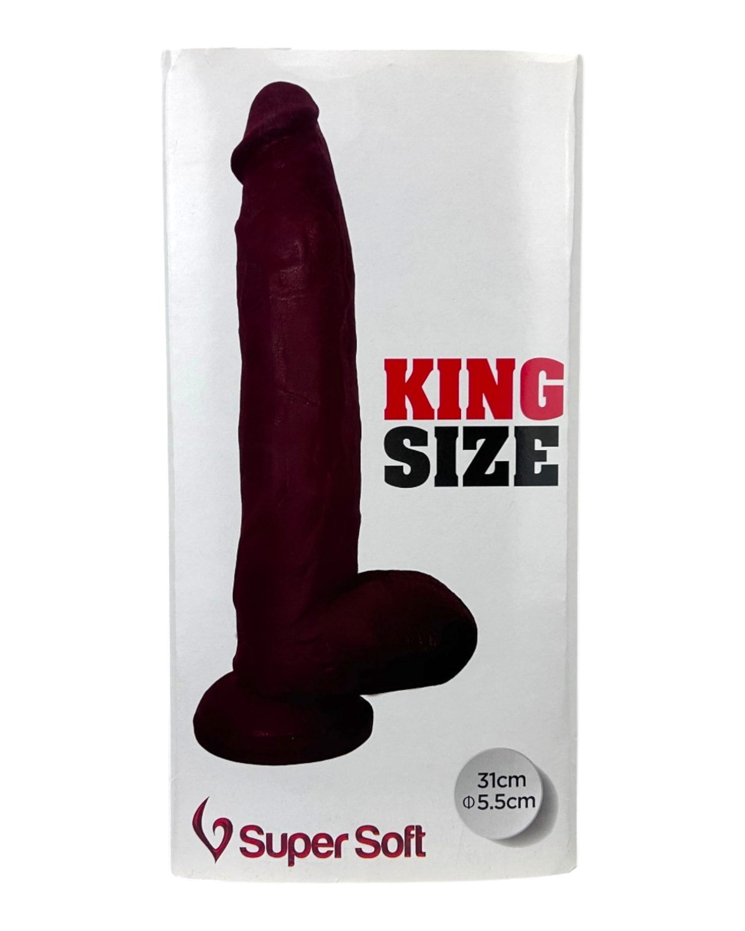 Dildo extra grande King Size Magic Flesh con testículos y ventosa, textura ultra realista, marca Glow & Vibe.