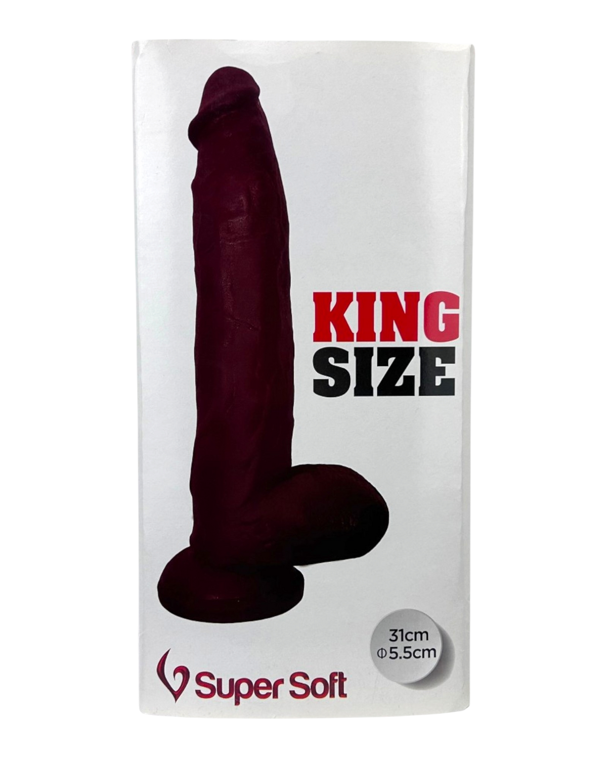 Dildo extra grande King Size Magic Flesh con testículos y ventosa, textura ultra realista, marca Glow & Vibe.