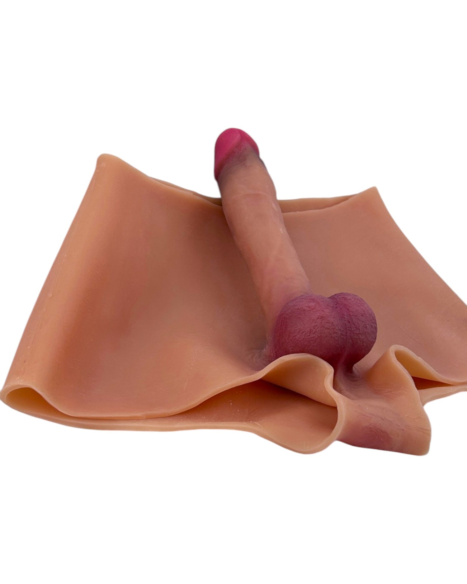Bóxer Power Boxer de silicón elástico con prótesis realista y orificio anal integrado, diseño versátil y dominante de Glow & Vibe.