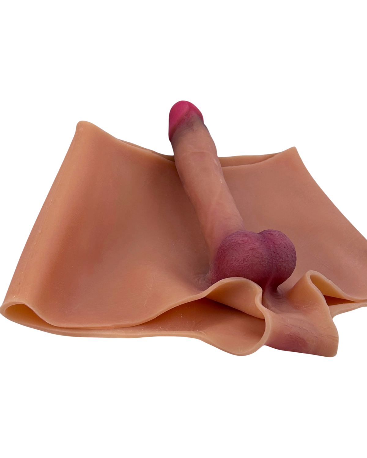 Bóxer Power Boxer de silicón elástico con prótesis realista y orificio anal integrado, diseño versátil y dominante de Glow & Vibe.