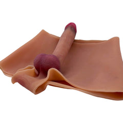 Bóxer Power Boxer de silicón elástico con prótesis realista y orificio anal integrado, diseño versátil y dominante de Glow & Vibe.