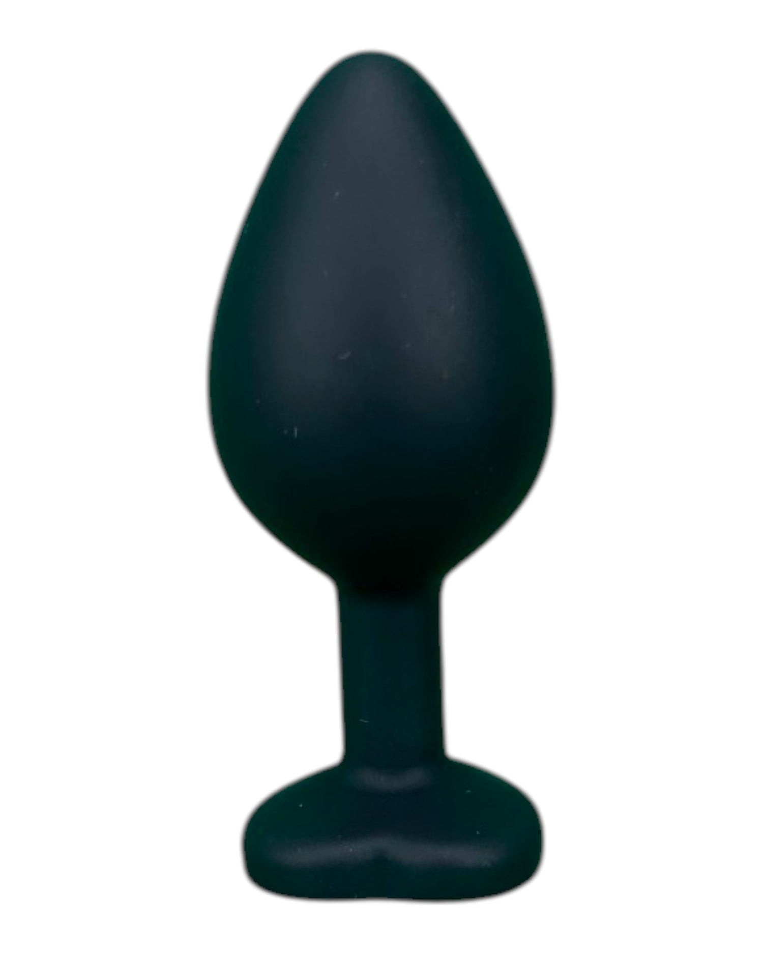 Plug anal Gema Dark de silicón negro con gema redonda brillante, diseño elegante y misterioso de Glow & Vibe.