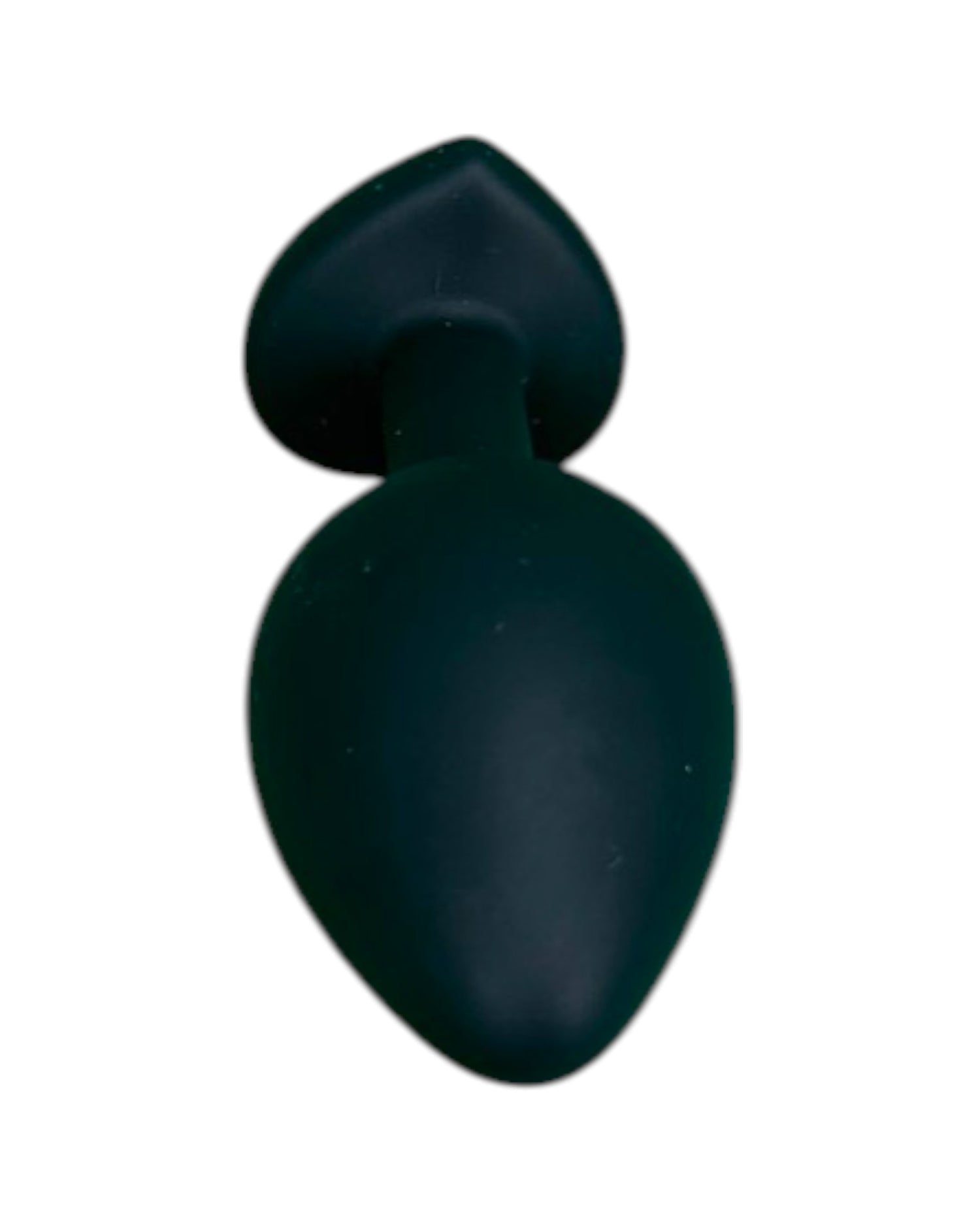 Plug anal Gema Dark de silicón negro con gema redonda brillante, diseño elegante y misterioso de Glow & Vibe.