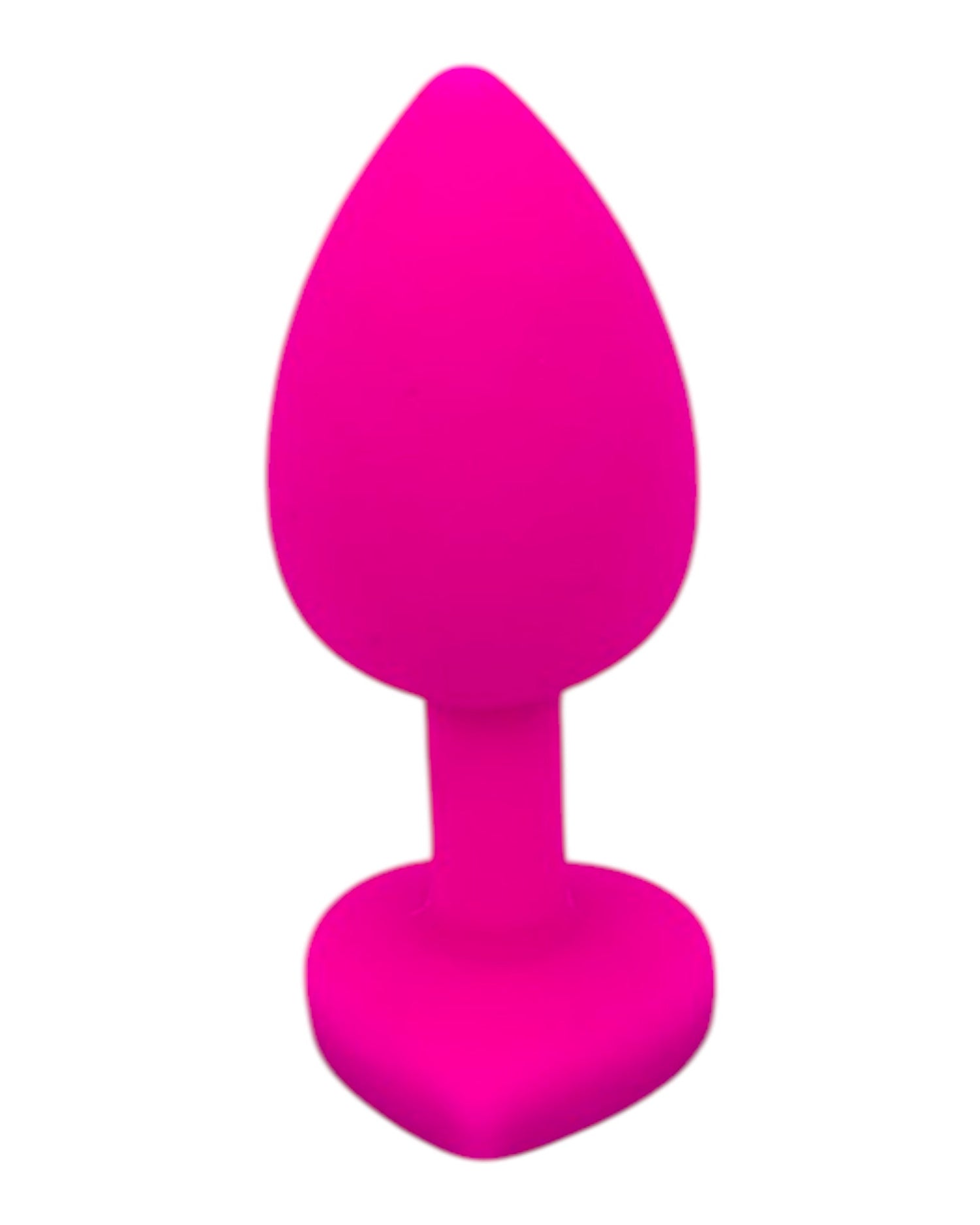 Plug anal Gema Bright de silicón suave con gema redonda, disponible en negro y rosa neón, diseño brillante de Glow & Vibe.