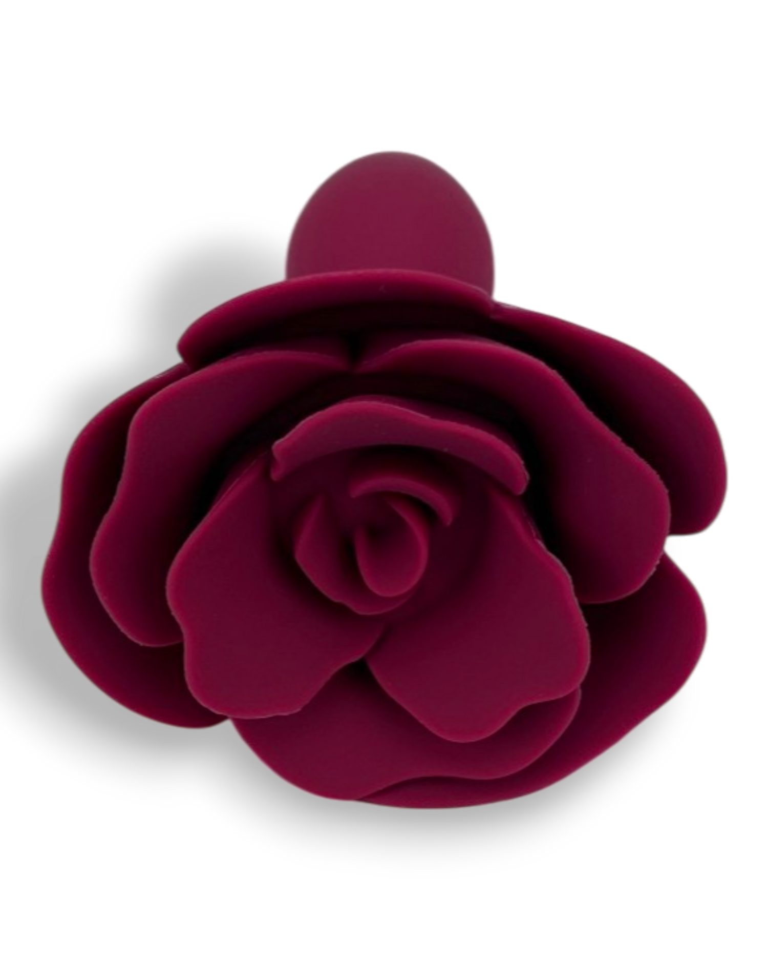 Plug anal Rose Love de silicón suave con base en forma de rosa, diseño romántico y elegante de Glow & Vibe.