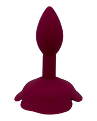 Plug anal Rose Love de silicón suave con base en forma de rosa, diseño romántico y elegante de Glow & Vibe.