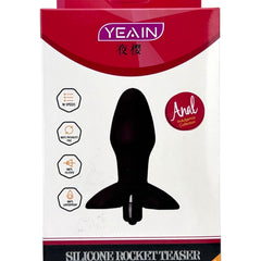 Plug anal Rocket Plug de silicón suave con 10 funciones de vibración, textura sedosa y diseño moderno de Glow & Vibe.