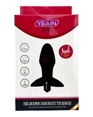 Plug anal Rocket Plug de silicón suave con 10 funciones de vibración, textura sedosa y diseño moderno de Glow & Vibe.
