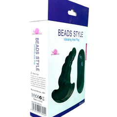 Plug anal Beads Plug de silicón suave con forma de esferas y 10 funciones de vibración, marca Glow & Vibe.