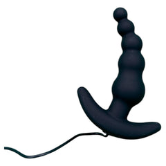 Plug anal Beads Plug de silicón suave con forma de esferas y 10 funciones de vibración, marca Glow & Vibe.
