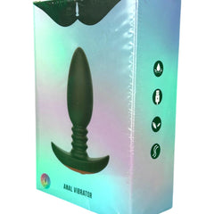 Plug anal Intense Plug de silicón suave, resistente al agua, con 9 funciones de vibración, diseño elegante Glow & Vibe.