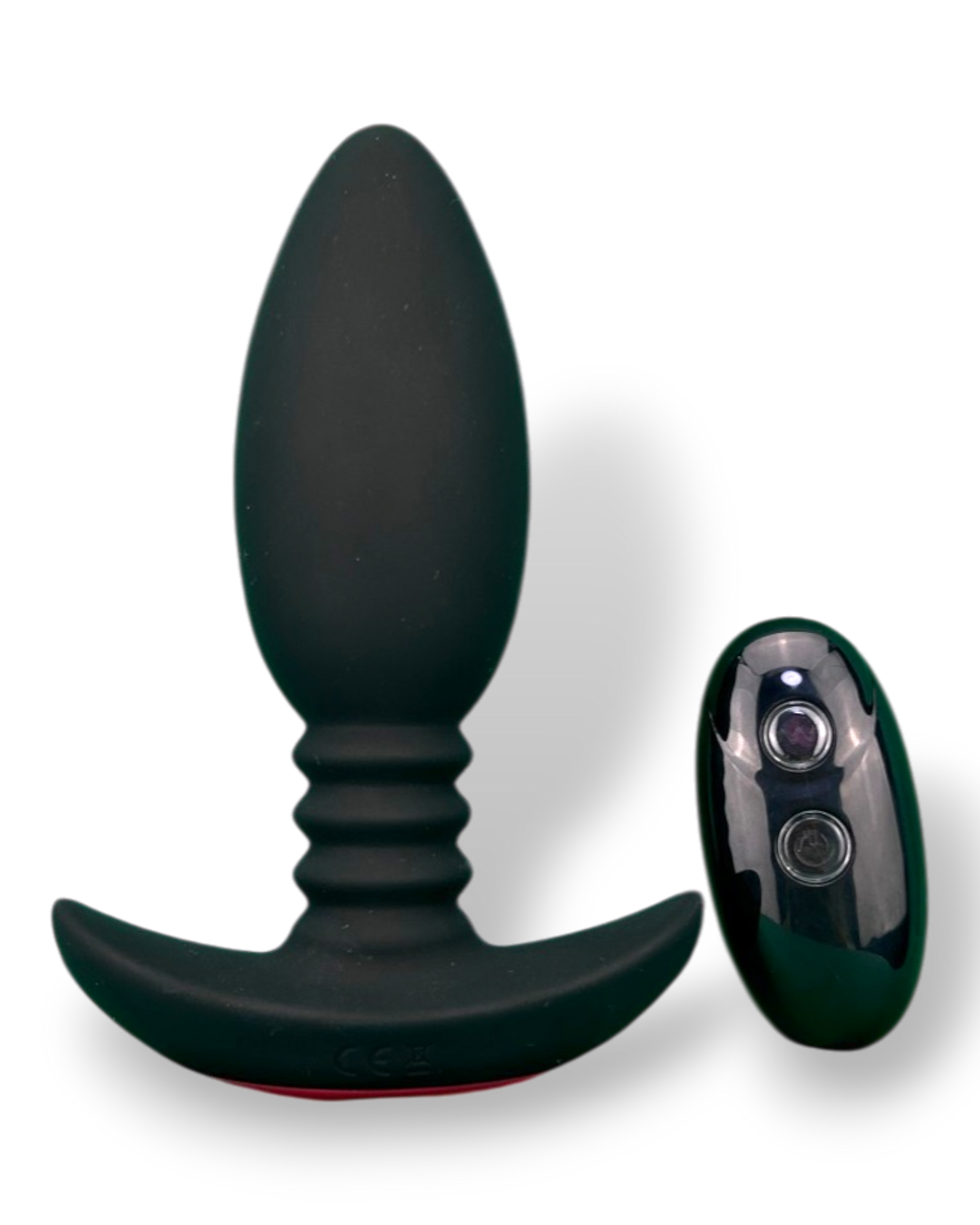 Plug anal Intense Plug de silicón suave, resistente al agua, con 9 funciones de vibración, diseño elegante Glow & Vibe.