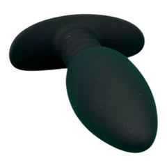 Plug anal Intense Plug de silicón suave, resistente al agua, con 9 funciones de vibración, diseño elegante Glow & Vibe.