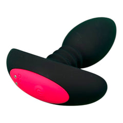 Plug anal Intense Plug de silicón suave, resistente al agua, con 9 funciones de vibración, diseño elegante Glow & Vibe.