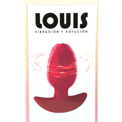 Plug anal Louis Motion de silicón suave con rotación y 10 funciones de vibración, diseño premium de Glow & Vibe.