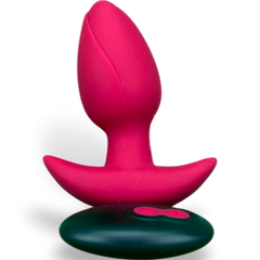 Plug anal Louis Motion de silicón suave con rotación y 10 funciones de vibración, diseño premium de Glow & Vibe.