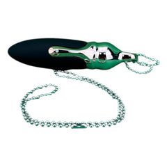 Collar anal Pearl Chain de silicón suave con 10 funciones de vibración y esferas brillantes, diseño elegante de Glow & Vibe.