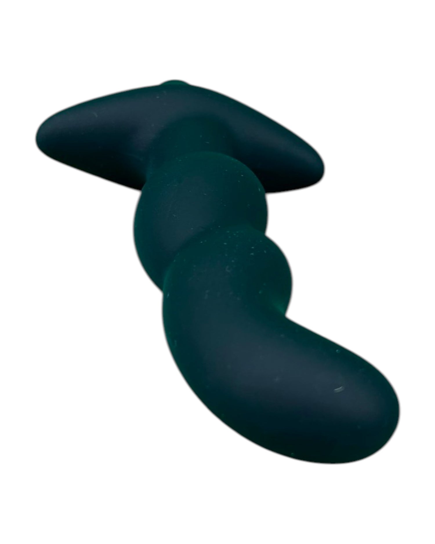 Plug anal P-Spot Vibe de silicón suave para estimulación prostática, con 10 funciones de vibración, marca Glow & Vibe.