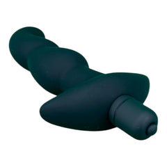 Plug anal P-Spot Vibe de silicón suave para estimulación prostática, con 10 funciones de vibración, marca Glow & Vibe.
