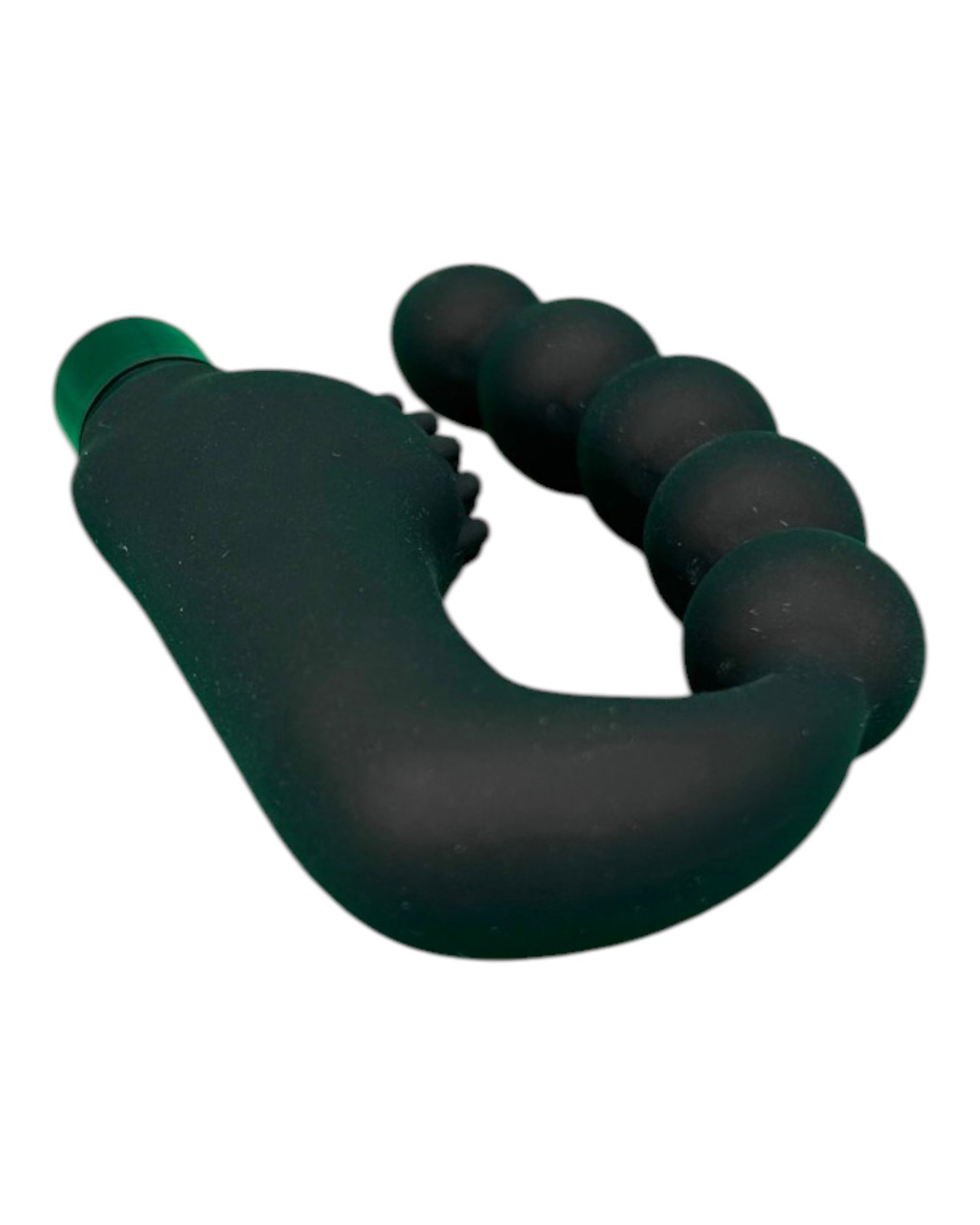 Plug anal Power Beads de silicón suave con esferas y 10 funciones de vibración, diseño sofisticado Glow & Vibe.