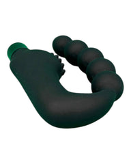 Plug anal Power Beads de silicón suave con esferas y 10 funciones de vibración, diseño sofisticado Glow & Vibe.