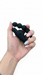 Plug anal Power Beads de silicón suave con esferas y 10 funciones de vibración, diseño sofisticado Glow & Vibe.