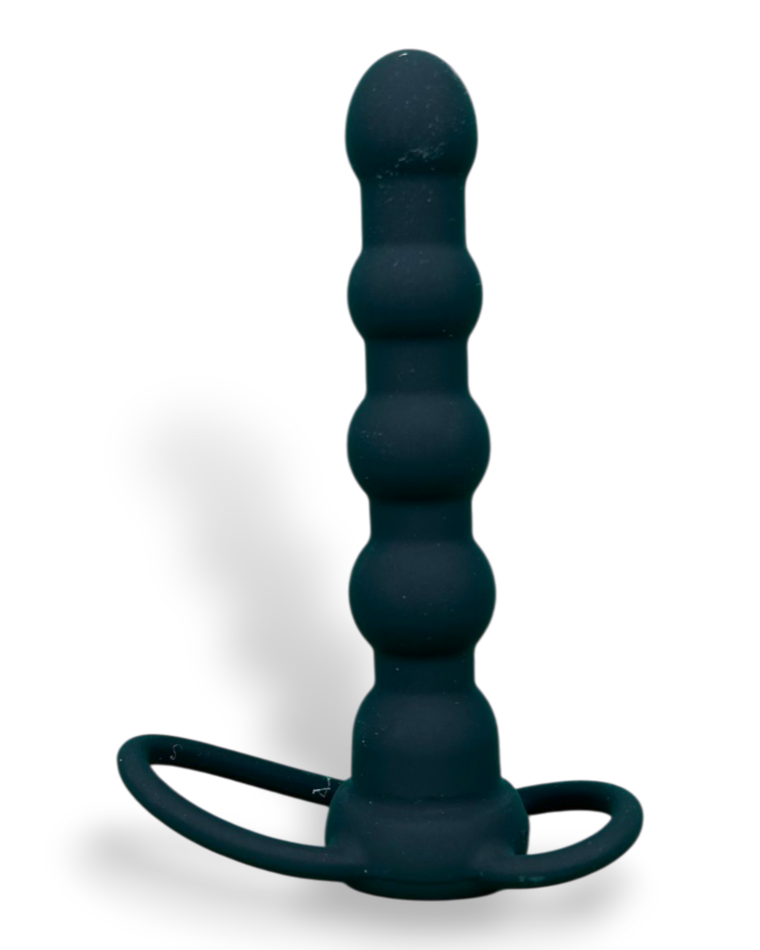 Plug anal Rock Beads de silicón suave con diseño de esfera y vibración sencilla, accesorio práctico Glow & Vibe.