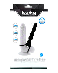 Plug anal Rock Beads de silicón suave con diseño de esfera y vibración sencilla, accesorio práctico Glow & Vibe.
