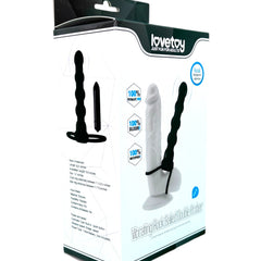 Plug anal Rock Beads de silicón suave con diseño de esfera y vibración sencilla, accesorio práctico Glow & Vibe.