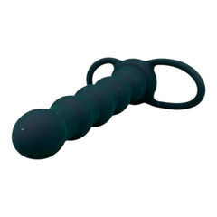 Plug anal Rock Beads de silicón suave con diseño de esfera y vibración sencilla, accesorio práctico Glow & Vibe.
