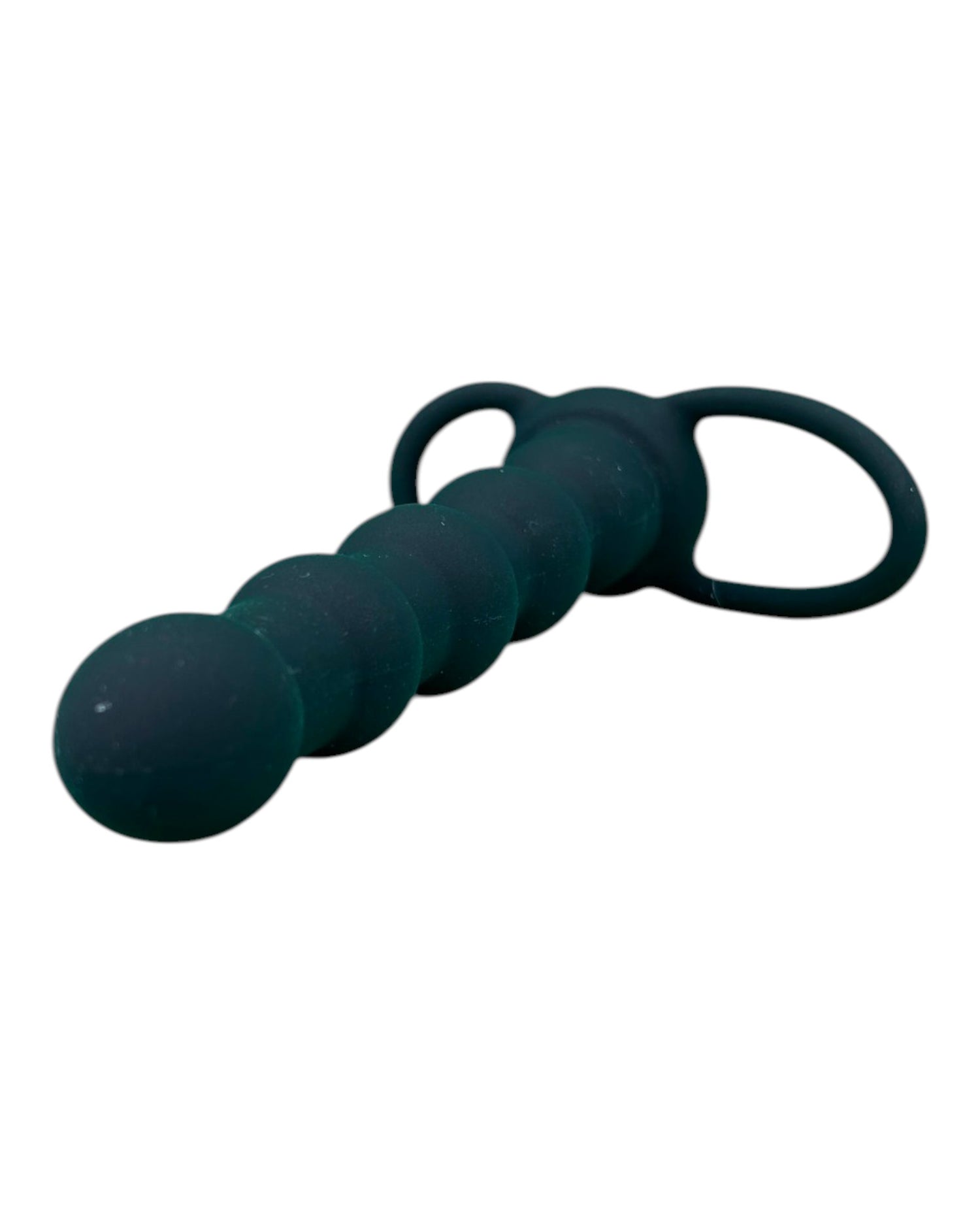 Plug anal Rock Beads de silicón suave con diseño de esfera y vibración sencilla, accesorio práctico Glow & Vibe.