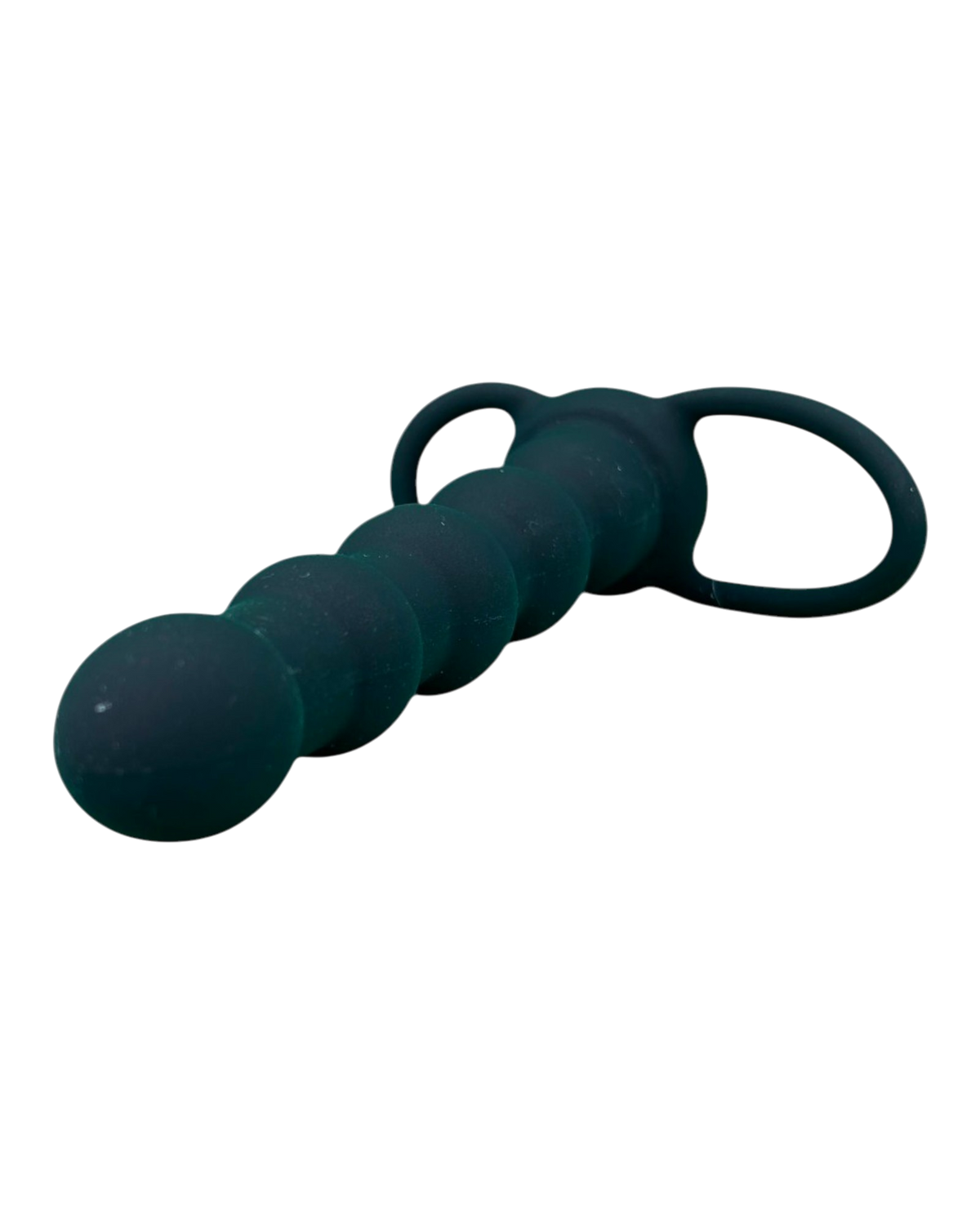 Plug anal Rock Beads de silicón suave con diseño de esfera y vibración sencilla, accesorio práctico Glow & Vibe.