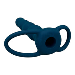 Plug anal Rock Beads de silicón suave con diseño de esfera y vibración sencilla, accesorio práctico Glow & Vibe.
