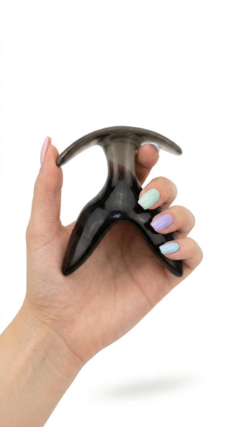 Plug anal Crazy Expand de gel rígido con diseño expansivo, ideal para estimulación intensa, marca Glow & Vibe.