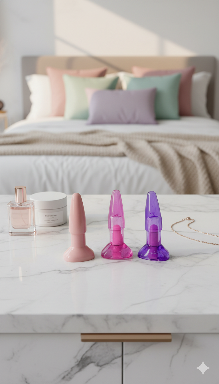 Dilatador anal Pearl Explorer de gel suave, compacto y seguro, diseño elegante y delicado de Glow & Vibe.