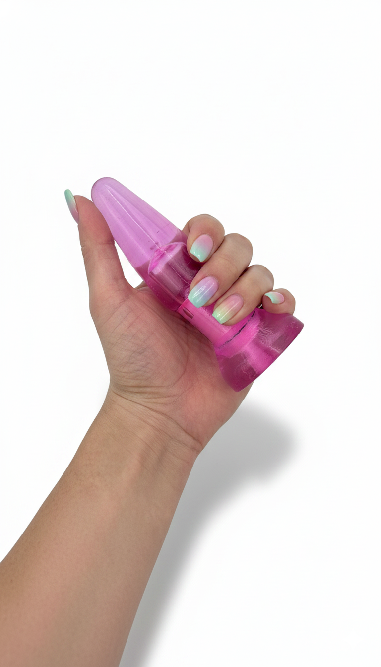 Dilatador anal Pearl Explorer de gel suave, compacto y seguro, diseño elegante y delicado de Glow & Vibe.
