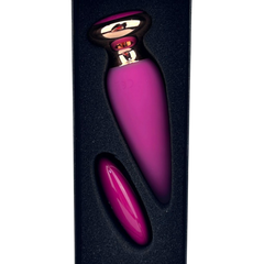 Dilatador anal Pearl Nature de silicón suave con 10 funciones de vibración, diseño elegante y natural de Glow & Vibe.