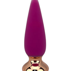 Dilatador anal Pearl Nature de silicón suave con 10 funciones de vibración, diseño elegante y natural de Glow & Vibe.
